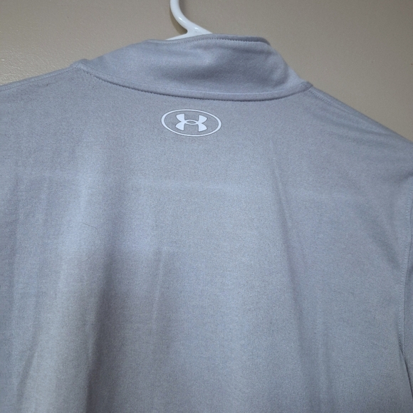 Under Armour UA Womens Tech Athletic 1/2 Zip Pull Over Longsleeve Light Gray - Picture 11 of 12